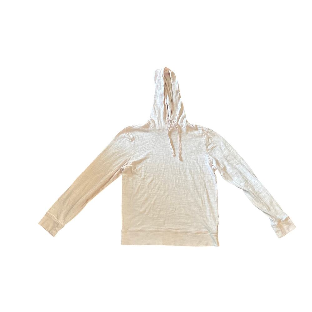 Men S Faherty Sunwashed Slub Hoodie Pink Pullover Sweater Organic Cotton Peru
